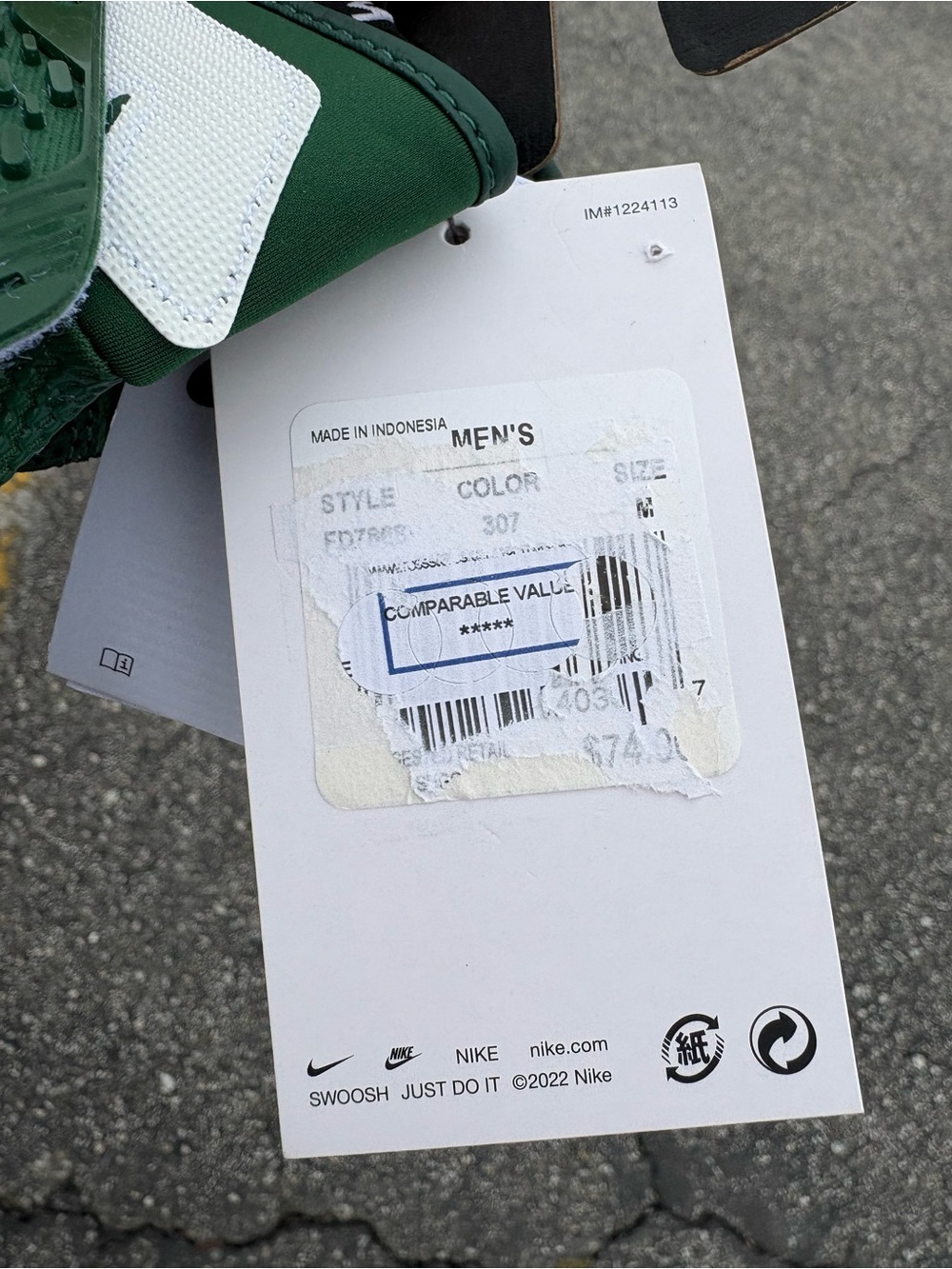 Nike Alpha Elite Baseball Batting Gloves Hunter Green Men’s Size Medium - Picture 7 of 9